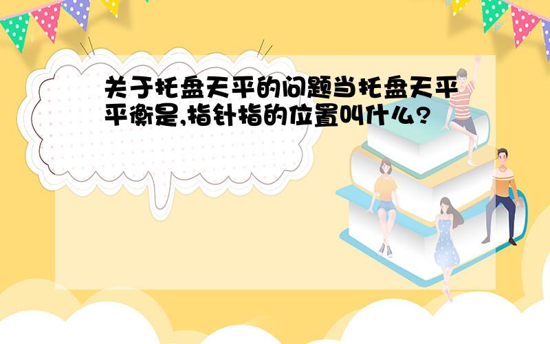 关于托盘天平的问题当托盘天平平衡是,指针指的位置叫什么?